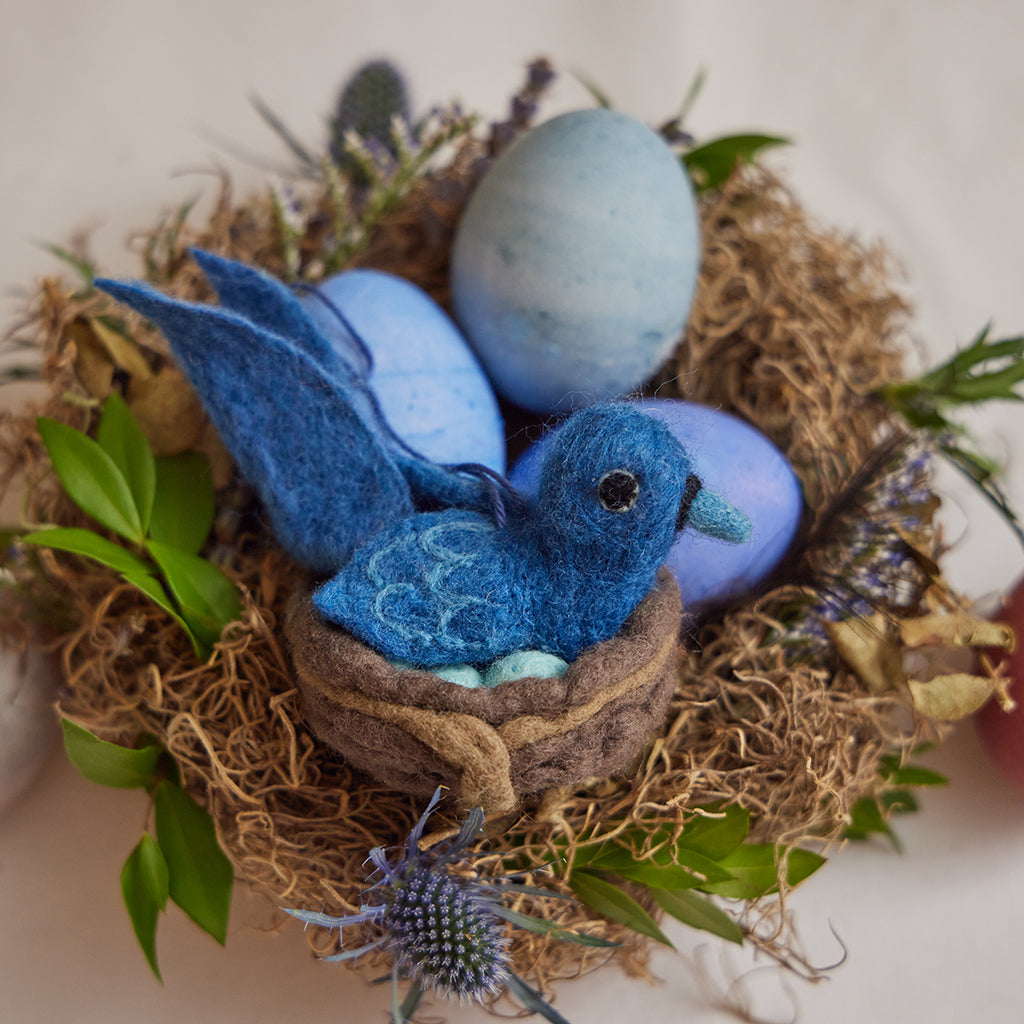 Bluebird Nest Eggs Ornament