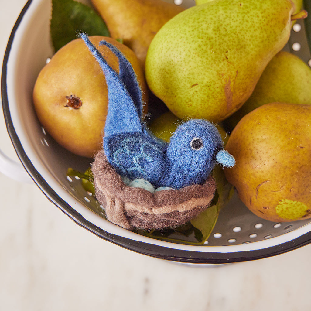 Bluebird Nest Eggs Ornament