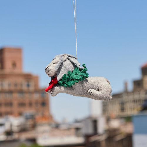 Christmas Lion Statue Ornament