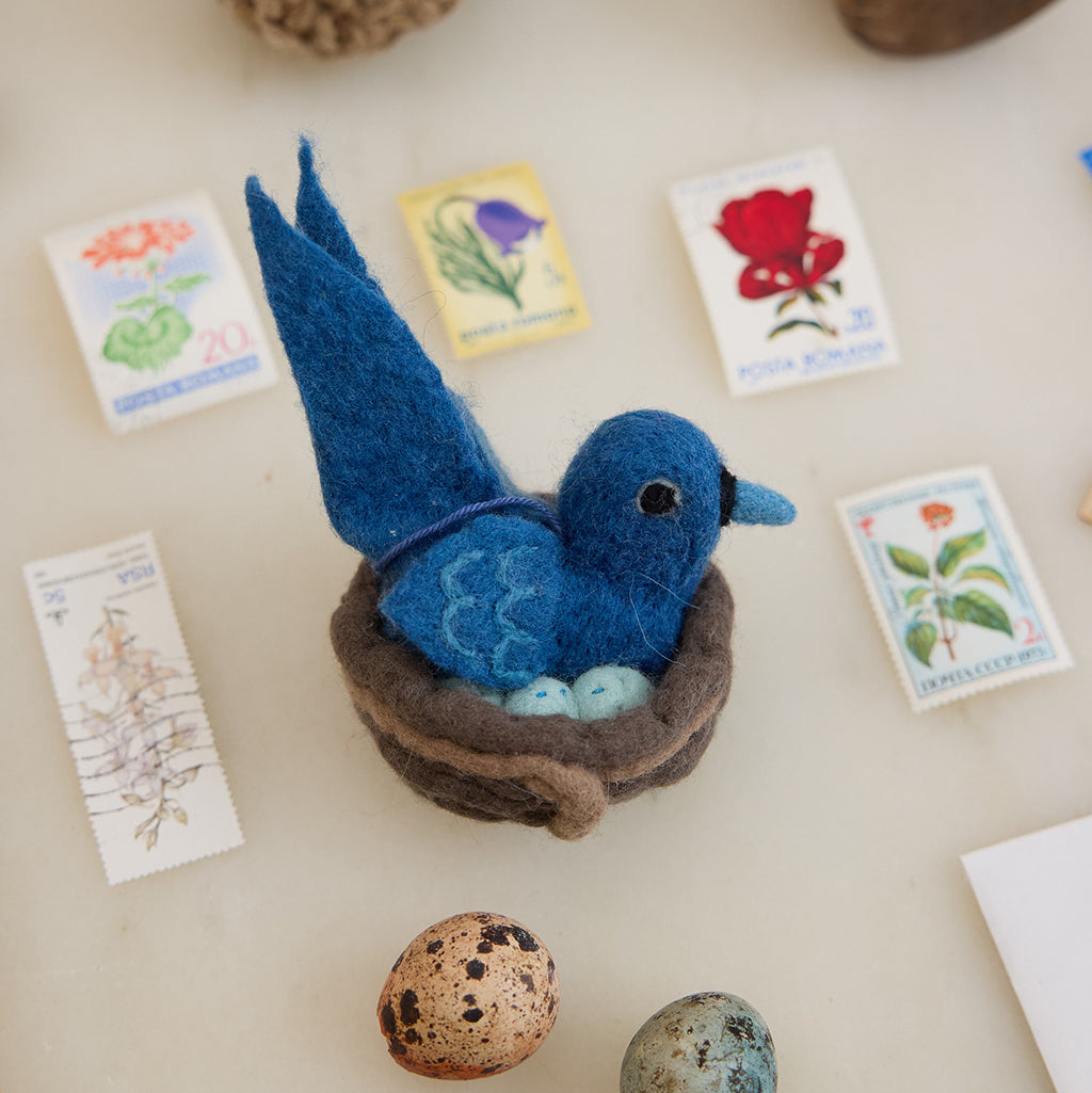 Bluebird Nest Eggs Ornament
