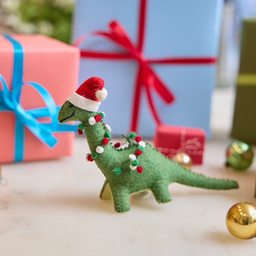 Merry Bright Santa Ornament