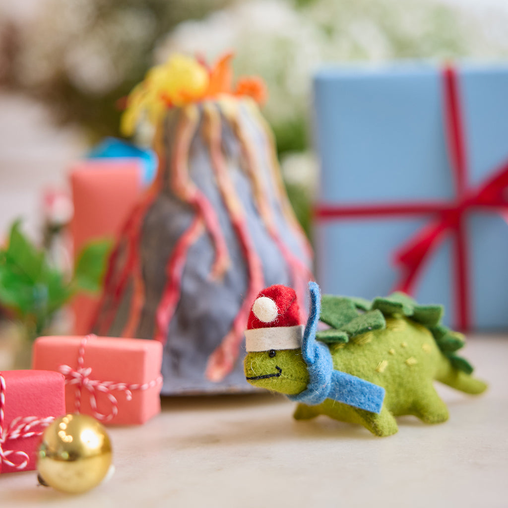 Santa Stegosaurus Ornament