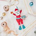 Tropical Snorkel Santa Ornament