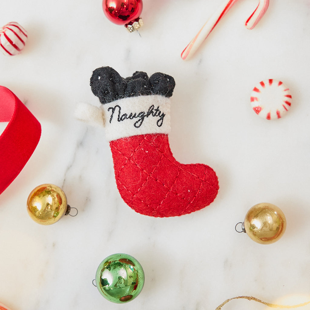 Naughty Stocking Coal Ornament