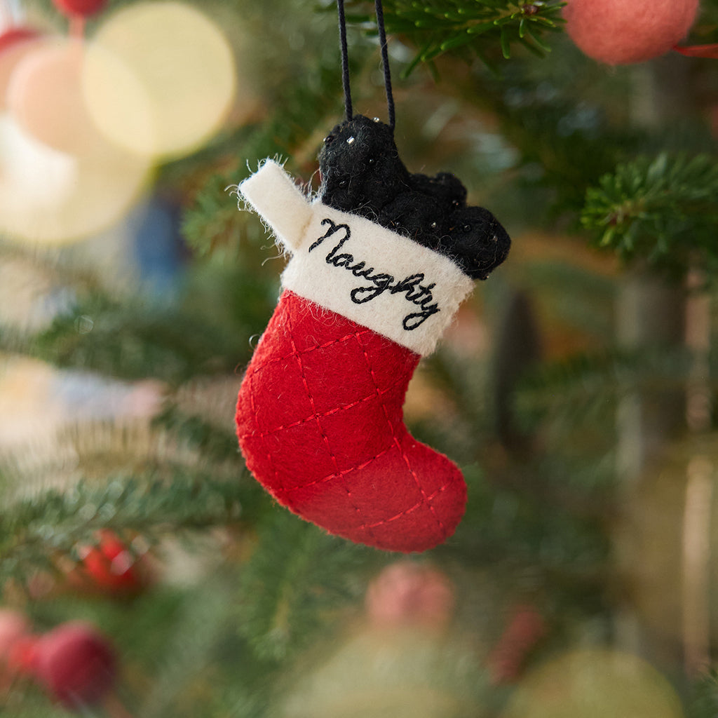 Naughty Stocking Coal Ornament