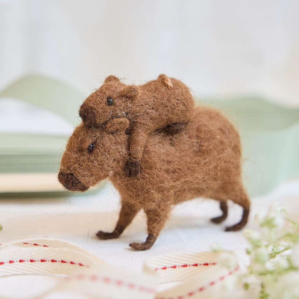 Fuzzy Capybara Baby Ornament