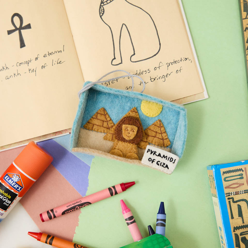 Pyramids Giza Diorama Ornament