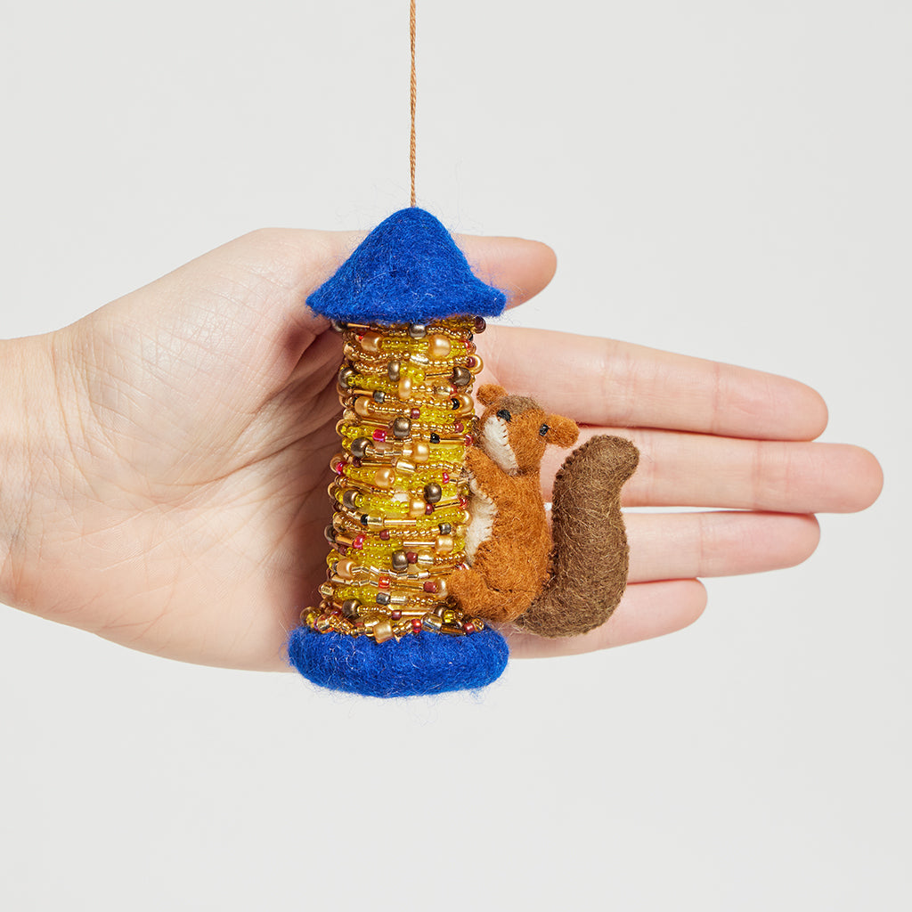 Squirrel Bird Feeder Ornament