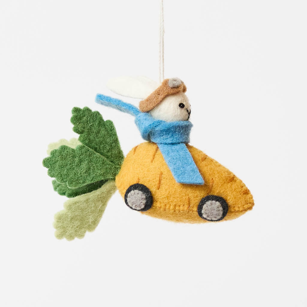 Bunny Carrot Race Ornament
