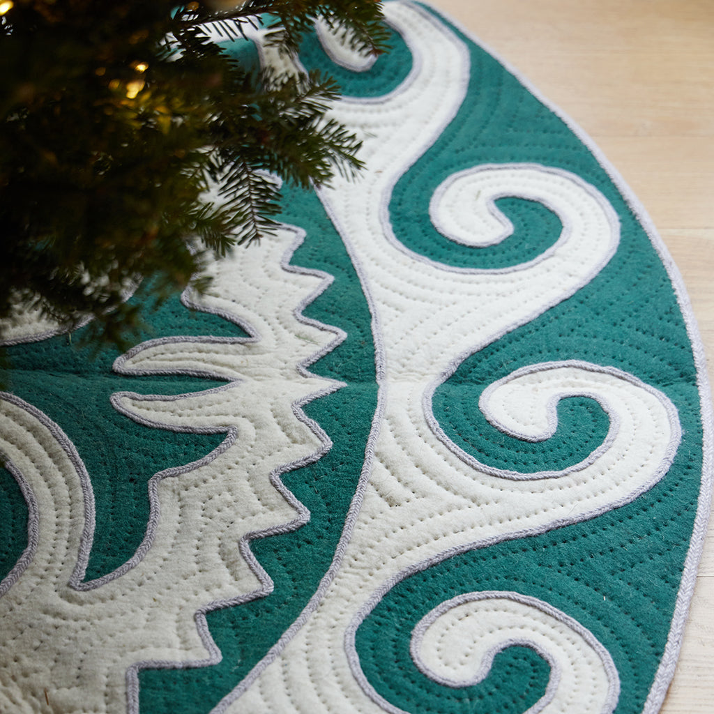 Contemporary Green Tree Skirt