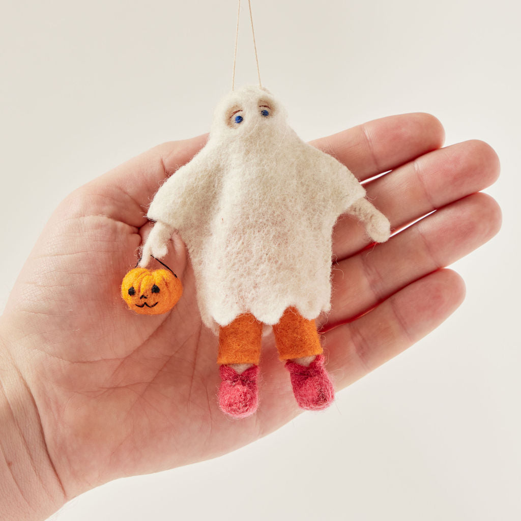 Ghost Trick-or Treater Ornament