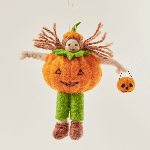 Pumpkin Trick-or Treater Ornament