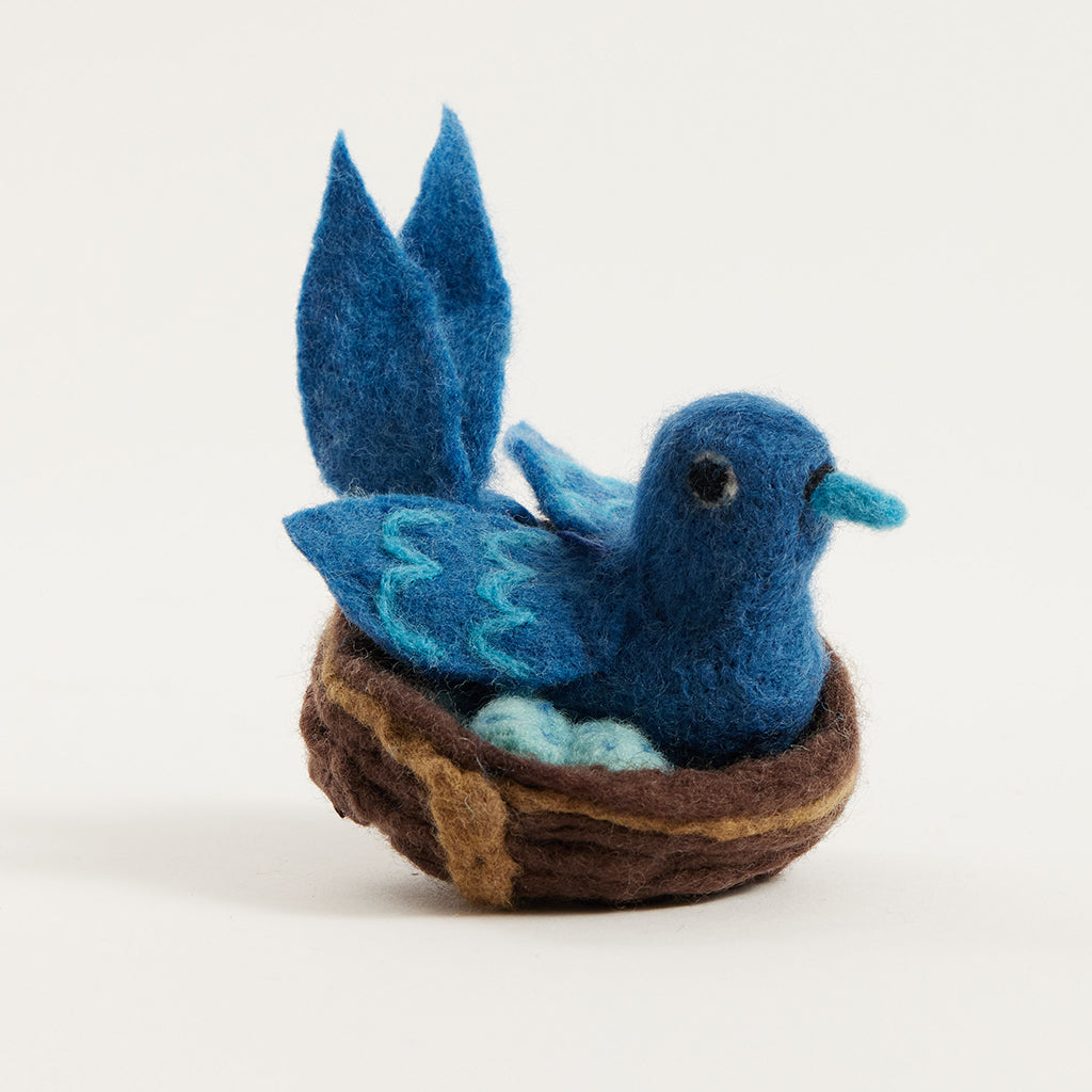 Bluebird Nest Eggs Ornament