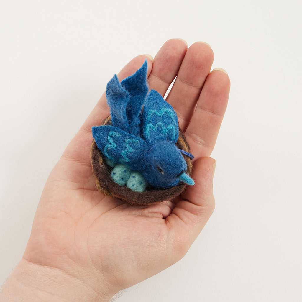 Bluebird Nest Eggs Ornament