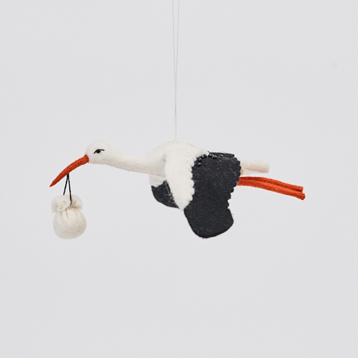 New Baby Stork Ornament