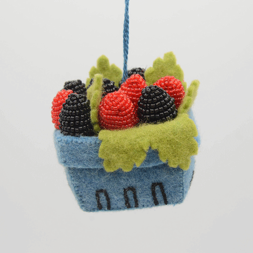 Raspberry Blackberry Pint Ornament