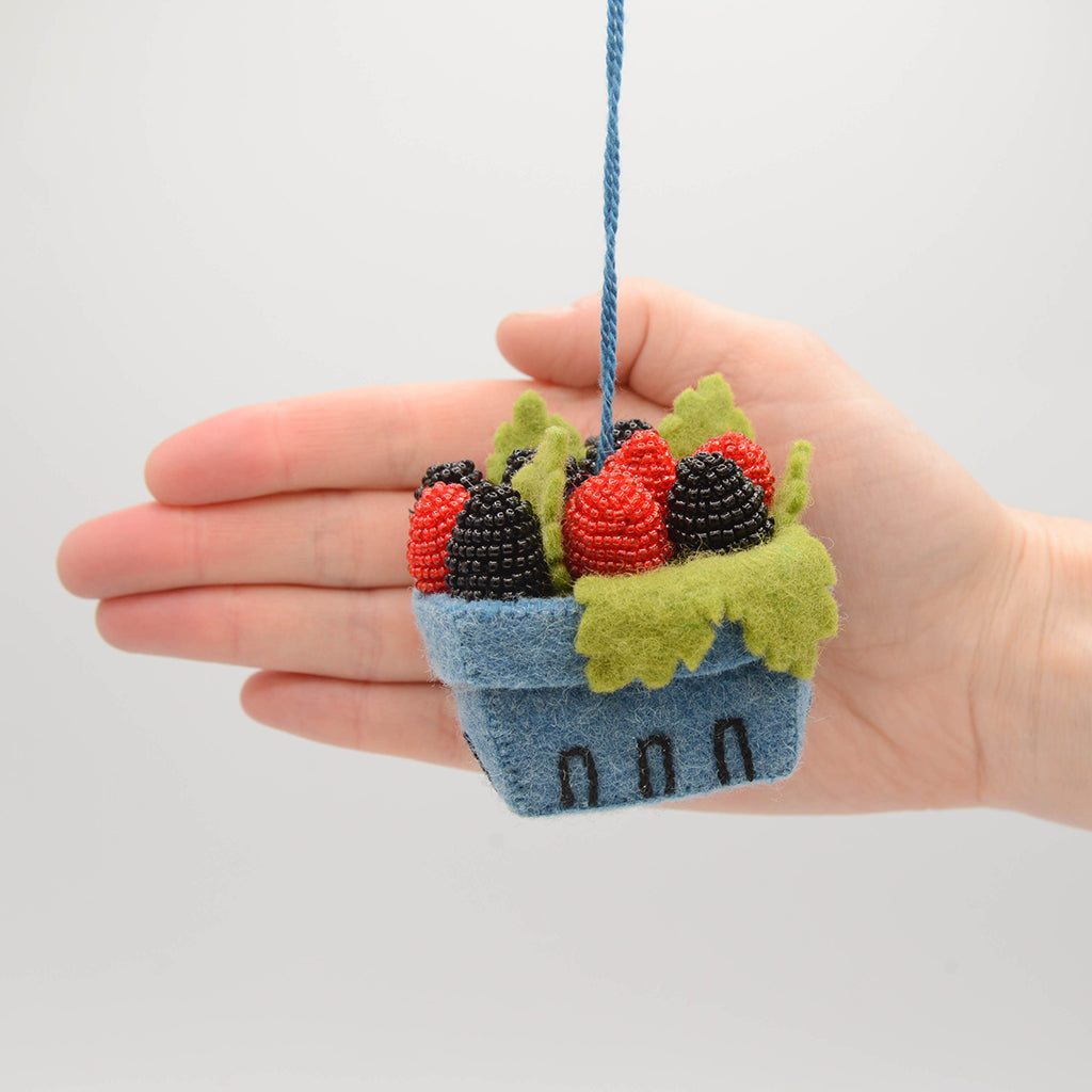 Raspberry Blackberry Pint Ornament