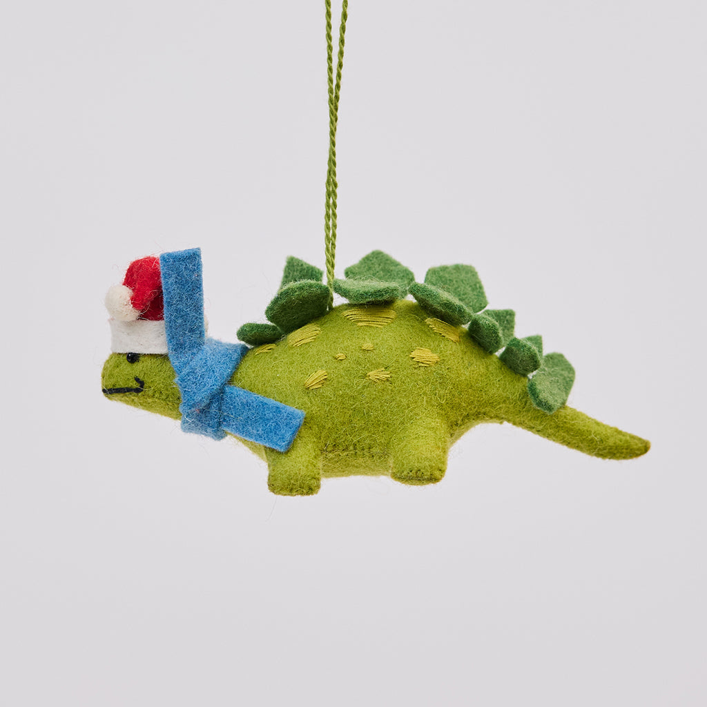 Santa Stegosaurus Ornament