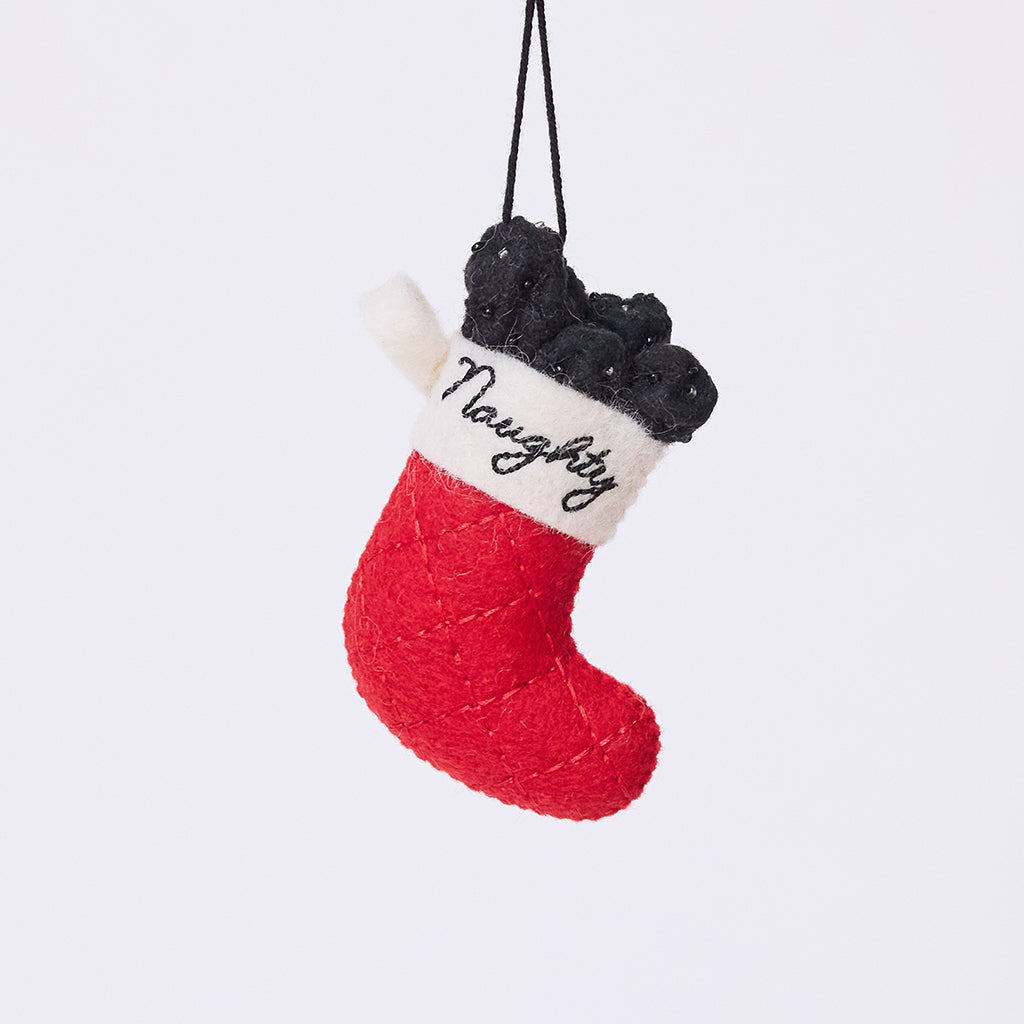 Naughty Stocking Coal Ornament