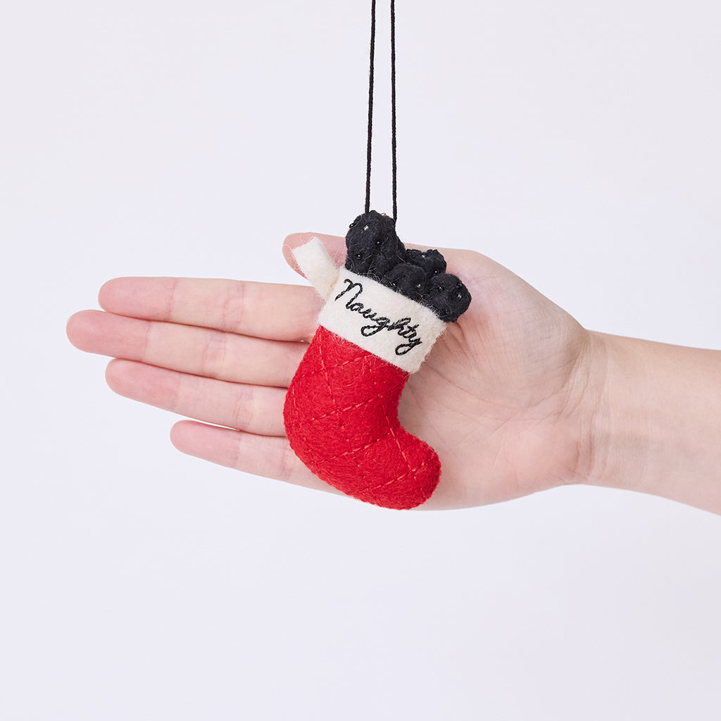Naughty Stocking Coal Ornament