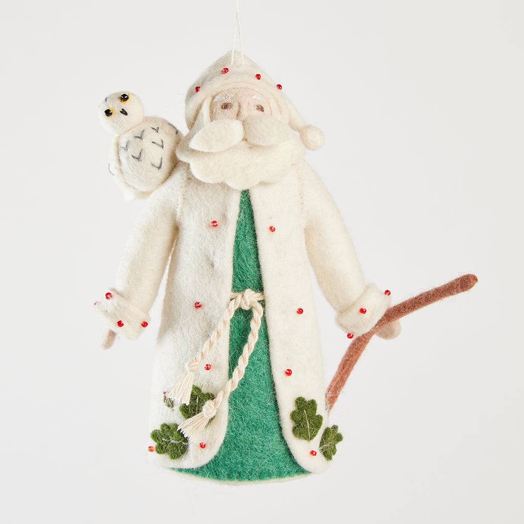 Woodland Santa Owl Ornament