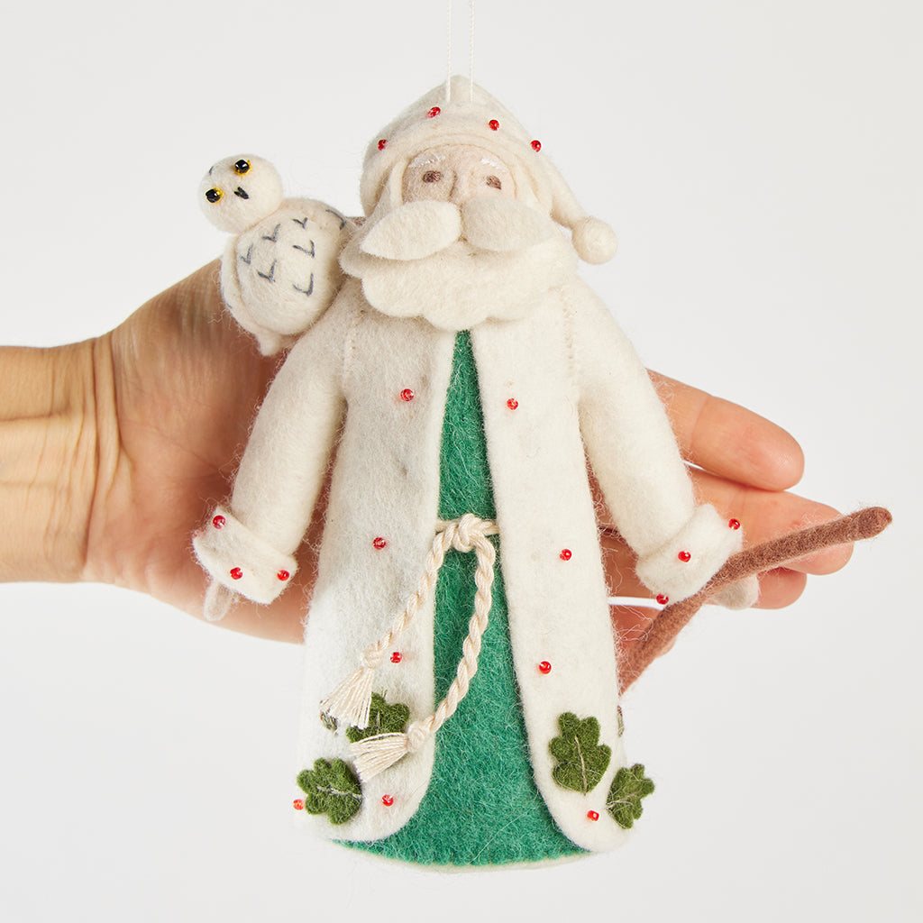 Woodland Santa Owl Ornament